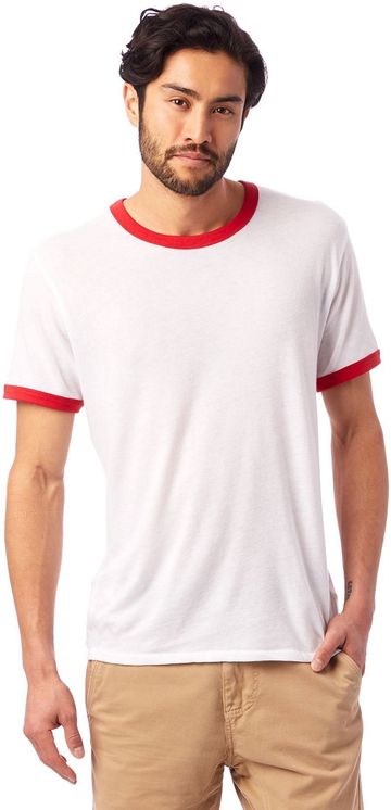 Alternative Adult Unisex Keeper Ringer 50/50 Cotton Poly Short Sleeve T-Shirt